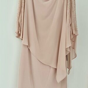 Cocktail Dress,Cream with beaded embellishments